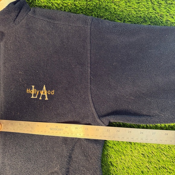 Andy's Sportswear Hollywood LA Full Zip Fleece Jacket Navy Blue Mens Medium - Picture 3 of 4